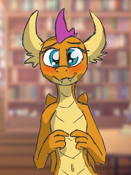 Size: 620x824 | Tagged: safe, artist:pzkratzer, derpibooru import, smolder, dragon, aggie.io, belly button, blushing, colored sketch, cute, dragoness, female, image, jpeg, sketch, solo, standing