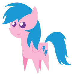 Size: 1024x1067 | Tagged: source needed, safe, artist:lunarahartistry, derpibooru import, firefly, pegasus, pony, g1, chibi, female, folded wings, g1 to g4, g4, generation leap, image, png, pointy ponies, simple background, smiling, solo, standing, transparent background, wings