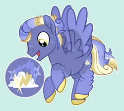 Size: 1795x1607 | Tagged: safe, derpibooru import, oc, oc:lightning flare, pegasus, pony, image, magical lesbian spawn, male, offspring, parent:lightning dust, parent:rolling thunder, png, solo, stallion