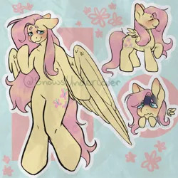 Size: 2048x2048 | Tagged: safe, artist:snows-undercover, derpibooru import, fluttershy, pegasus, pony, semi-anthro, blushing, chibi, cute, eyes closed, female, image, jpeg, mare, nervous, raised hoof, scared, shy, shyabetes, solo, watermark