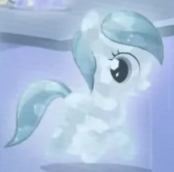 Size: 270x267 | Tagged: safe, derpibooru import, screencap, glass slipper, crystal pony, earth pony, pony, season 3, the crystal empire, cropped, female, filly, foal, g4, image, looking at someone, png, solo, trotting