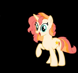 Size: 3356x3156 | Tagged: safe, artist:galaxynightsparkle, derpibooru import, oc, oc:sunny burst, unofficial characters only, pony, unicorn, black background, female, g4, horn, image, mare, offspring, parent:fire streak, parent:sunset shimmer, parents:sunsetstreak, png, simple background, solo