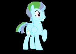 Size: 5256x3760 | Tagged: safe, artist:galaxynightsparkle, derpibooru import, oc, oc:thunder recy, unofficial characters only, pegasus, pony, base used, black background, g4, image, male, offspring, parent:rainbow dash, parent:soarin', parents:soarindash, png, simple background, solo, stallion