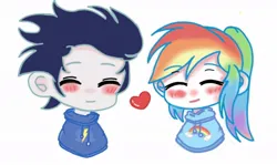 Size: 1024x612 | Tagged: safe, artist:yangguang55860, derpibooru import, rainbow dash, soarin', human, equestria girls, duo, duo male and female, eyes closed, female, g4, heart, humanized, image, jpeg, male, shipping, simple background, smiling, soarindash, straight, white background