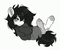 Size: 4096x3377 | Tagged: safe, artist:opalacorn, derpibooru import, oc, unofficial characters only, earth pony, pony, clothes, ear fluff, female, heart, heart eyes, hoodie, image, jpeg, lying down, mare, on back, simple background, socks, solo, white background, wingding eyes