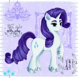 Size: 1580x1580 | Tagged: safe, artist:liliart1211, derpibooru import, rarity, pony, unicorn, beautiful, cute, digital art, digital painting, elegant, fanart, g4, horn, image, jpeg, pretty