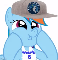 Size: 500x517 | Tagged: safe, derpibooru import, rainbow dash, 1000 hours in ms paint, basketball, image, jpeg, minnesota timberwolves, nba, sports