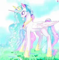 Size: 2147x2160 | Tagged: safe, derpibooru import, applejack, fluttershy, pinkie pie, princess celestia, rainbow dash, rarity, spike, twilight sparkle, alicorn, pony, angry, female, giant alicorn, giant pony, giantess, giantlestia, image, jpeg, looking down, macro, mane seven, mane six