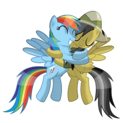 Size: 2800x2800 | Tagged: safe, artist:dolphinfox, derpibooru import, daring do, rainbow dash, daring don't, duo, duo female, female, g4, hug, image, png, simple background, transparent background