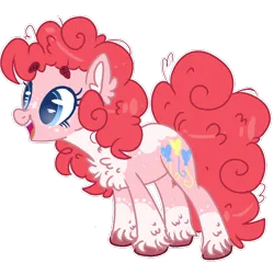 Size: 768x768 | Tagged: dead source, source needed, useless source url, safe, artist:wanderingpegasus, derpibooru import, pinkie pie, earth pony, pony, alternate cutie mark, alternate design, alternate eye color, alternate hair color, alternate hairstyle, blaze (coat marking), chest fluff, coat markings, colored hooves, colored pupils, ear fluff, eyebrows, eyebrows visible through hair, facial markings, female, freckles, g4, hooves, image, open mouth, open smile, png, redesign, simple background, smiling, solo, transparent background, unshorn fetlocks