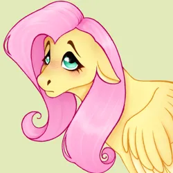 Size: 1280x1280 | Tagged: safe, artist:skippyisabramble, derpibooru import, fluttershy, pegasus, pony, blushing, cute, female, floppy ears, frown, green background, image, mare, png, shyabetes, simple background, solo, wings, wings down