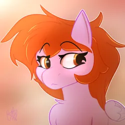 Size: 2400x2400 | Tagged: safe, artist:ermecg, derpibooru import, oc, oc:bon voyage, pegasus, pony, bust, female, image, mare, png, shading, simple background, solo