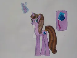 Size: 1032x774 | Tagged: safe, artist:violetrose13-art, derpibooru import, oc, oc:violet rose, unofficial characters only, pony, unicorn, female, g4, horn, image, jpeg, long legs, mare, solo, traditional art