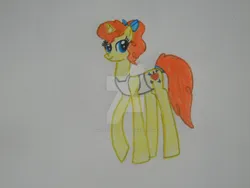 Size: 1032x774 | Tagged: safe, artist:violetrose13-art, derpibooru import, pumpkin cake, pony, unicorn, cute, female, g4, horn, image, jpeg, long legs, mare, older, older pumpkin cake, pumpkinbetes, solo, traditional art