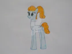 Size: 1280x960 | Tagged: safe, artist:violetrose13-art, derpibooru import, ginger tea, earth pony, pony, cute, female, g4, gingerbetes, image, jpeg, mare, older, older ginger tea, ponytail, solo, traditional art