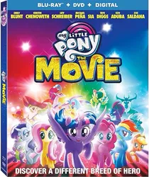 Size: 385x459 | Tagged: safe, derpibooru import, applejack, fluttershy, pinkie pie, rainbow dash, rarity, spike, twilight sparkle, twilight sparkle (alicorn), alicorn, earth pony, pegasus, unicorn, my little pony: the movie, blu-ray, cover art, dvd, dvd cover, g4, horn, image, jpeg