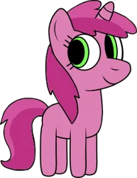 Size: 242x313 | Tagged: safe, artist:hannah1986, derpibooru import, ruby pinch, pony, unicorn, .svg available, castle creator, closed mouth, cute, female, filly, foal, g4, horn, image, pinchybetes, png, simple background, smiling, solo, transparent background, vector