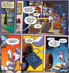 Size: 1142x1213 | Tagged: safe, artist:tonyfleecs, derpibooru import, idw, unnamed character, unnamed pony, earth pony, pony, from the shadows, spoiler:comic, spoiler:comic53, antiques, book, cropped, g4, image, magic, official comic, png