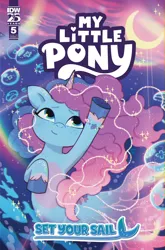 Size: 2063x3131 | Tagged: safe, artist:paulina ganucheau, derpibooru import, idw, official, fish, merpony, pony, seapony (g4), unicorn, g5, my little pony: tell your tale, spoiler:comic, spoiler:g5, bubble, comic cover, cover, cover art, female, horn, image, jpeg, mare, misty brightdawn, seaponified, seapony misty brightdawn, solo, species swap, underwater, water