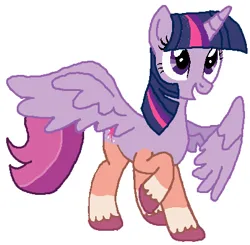 Size: 404x396 | Tagged: safe, artist:qjosh, derpibooru import, sunny starscout, twilight sparkle, twilight sparkle (alicorn), alicorn, pony, g5, character to character, g4, image, png, simple background, transformation, transformation sequence, white background