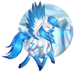 Size: 5000x4750 | Tagged: safe, artist:squishkitti, derpibooru import, oc, oc:ice storm, pegasus, pony, absurd resolution, female, image, mare, one eye closed, png, solo, wink