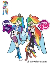 Size: 965x1240 | Tagged: safe, artist:aravaliadatlia, derpibooru import, rainbow dash, human, equestria girls, alternate hairstyle, bandage, belt, boots, choker, clothes, cute, dashabetes, ear piercing, earring, elf ears, evening gloves, female, fingerless elbow gloves, fingerless gloves, g4, gloves, grin, humanized, image, jewelry, jpeg, knife, long gloves, midriff, natural hair color, piercing, shoes, shorts, simple background, smiling, solo, sports bra, sports shorts, tail, tailed humanization, tanktop, white background, winged humanization, wings