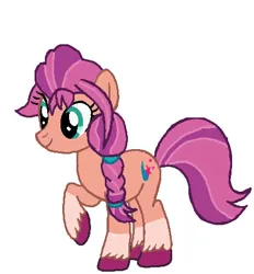 Size: 419x452 | Tagged: safe, artist:qjosh, derpibooru import, sunny starscout, earth pony, g5, female, g4, g5 to g4, generation leap, image, jpeg, simple background, solo, white background