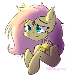 Size: 2250x2302 | Tagged: safe, artist:blazyplazy, derpibooru import, fluttershy, cheek fluff, ear fluff, element of kindness, image, messy mane, png, shading, simple background, solo, white background