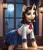 Size: 1097x1280 | Tagged: safe, machine learning generated, prompter:midnightdashie, pony, unicorn, bioshock, clothes, elizabeth comstock, female, horn, image, jpeg, looking at you, solo, solo female, tail