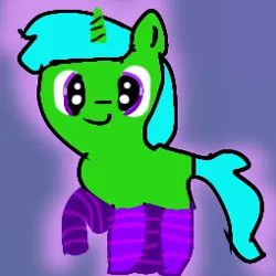 Size: 255x255 | Tagged: safe, artist:joeydr, derpibooru import, oc, oc:green byte, pony, unicorn, clothes, horn, image, male, png, socks, stallion, striped socks