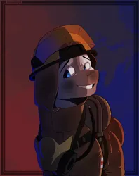 Size: 3011x3809 | Tagged: safe, artist:kirasunnight, derpibooru import, oc, unofficial characters only, earth pony, pony, bust, canadian flag, commission, firefighter, grin, helmet, high res, image, male, png, smiling, solo, stallion