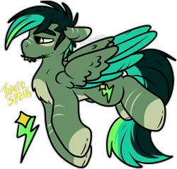 Size: 1839x1760 | Tagged: safe, artist:sexygoatgod, derpibooru import, oc, oc:toxic spark, unofficial characters only, hybrid, pegasus, pony, zony, chest fluff, flying, image, male, png, simple background, solo, stallion, transparent background