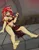 Size: 2396x3107 | Tagged: suggestive, artist:dibujoschidosdelabad, derpibooru import, sunset shimmer, human, equestria girls, barefoot, breasts, busty sunset shimmer, chains, crossover, feet, female, femsub, g4, image, png, sitting, slave leia outfit, solo, solo female, star wars, submissive, subset