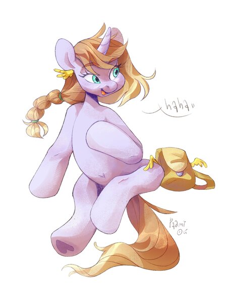 Size: 2300x3000 | Tagged: safe, artist:radmira_lamp, derpibooru import, oc, unofficial characters only, pony, unicorn, female, horn, image, jpeg, simple background, solo, unicorn oc, white background