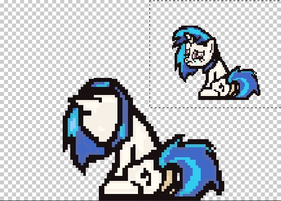 Size: 560x400 | Tagged: safe, artist:softlava, derpibooru import, vinyl scratch, pony, unicorn, alpha channel, butt, crying, digital art, element of justice, female, game:element of justice, horn, image, mare, pixel art, plot, png, simple background, solo, transparent background