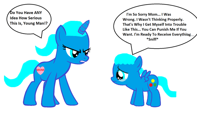 Size: 1656x980 | Tagged: safe, artist:memeartboi, derpibooru import, ponified, pegasus, pony, unicorn, angry, colt, crying, duo, duo male and female, female, foal, grounded, guilty, gumball watterson, heart, horn, image, male, mare, mother, mother and child, mother and son, nicole watterson, png, punishment, regret, remorse, sad, sad pony, scolded, scolding, simple background, sniffing, sorry, the amazing world of gumball, upset, white background, wings