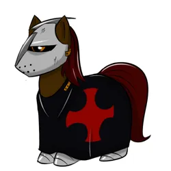Size: 500x500 | Tagged: safe, artist:kloudmutt, derpibooru import, oc, unofficial characters only, earth pony, pony, armor, helmet, image, jpeg, knights templar, male, simple background, solo, stallion, white background
