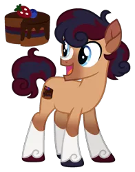 Size: 1157x1474 | Tagged: safe, artist:strawberry-spritz, derpibooru import, oc, unofficial characters only, earth pony, pony, image, male, offspring, parent:bon bon, parent:doctor whooves, png, simple background, solo, teenager, transparent background
