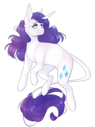 Size: 1364x1820 | Tagged: safe, artist:riressa, derpibooru import, rarity, pony, unicorn, female, g4, horn, image, leonine tail, png, simple background, smiling, solo, tail, transparent background