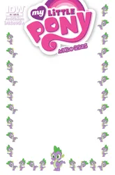 Size: 2063x3131 | Tagged: safe, derpibooru import, idw, spike, dragon, comic cover, cover, cover art, g4, image, jpeg, male, micro-series #9, my little pony logo, my little pony micro-series, simple background, white background
