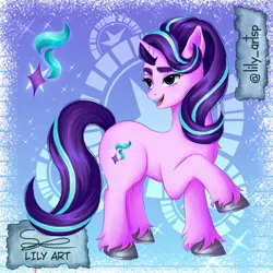 Size: 1580x1580 | Tagged: safe, artist:liliart1211, derpibooru import, starlight glimmer, pony, unicorn, antagonist, communism, digital art, digital painting, fanart, g4, horn, image, jpeg, magic, smiling