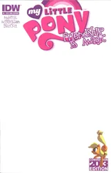 Size: 772x1200 | Tagged: safe, derpibooru import, idw, applejack, earth pony, pony, comic cover, cover, cover art, female, g4, image, jpeg, mare, my little pony logo, simple background, white background