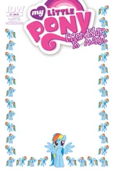 Size: 627x951 | Tagged: safe, derpibooru import, idw, rainbow dash, pegasus, pony, comic cover, cover, cover art, female, image, jpeg, mare, my little pony logo, official comic, simple background, spread wings, white background, wings