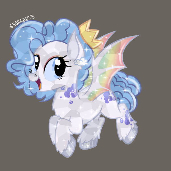 Size: 2048x2048 | Tagged: safe, artist:6hellboy9, derpibooru import, oc, bat pony, crystal pony, pony, bat pony oc, bat wings, crystallized, female, image, png, solo, wings