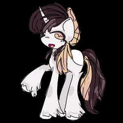 Size: 1000x1000 | Tagged: safe, derpibooru import, oc, oc:sweetieck dreams, unofficial characters only, pony, unicorn, black background, cute, female, g4, horn, image, jpeg, mare, simple background, unicorn horn, unicorn oc