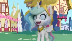 Size: 1920x1080 | Tagged: safe, derpibooru import, edit, edited screencap, screencap, princess celestia, alicorn, pony, my little pony: pony life, my little pony: stop motion short, cute, g4, image, jpeg, smiling