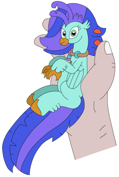 Size: 2120x3136 | Tagged: safe, artist:supahdonarudo, derpibooru import, oc, oc:sea lilly, unofficial characters only, classical hippogriff, hippogriff, birb, camera, disembodied hand, hand, hippogriffs doing bird things, holding, image, jewelry, looking at you, necklace, png, simple background, transparent background