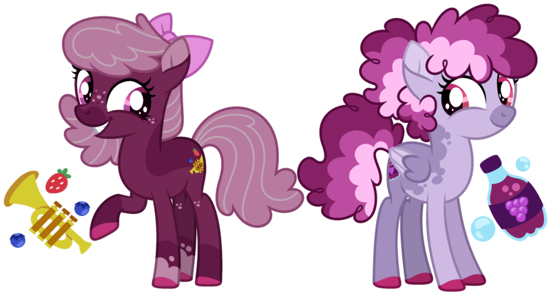 Size: 3305x1773 | Tagged: safe, artist:strawberry-spritz, derpibooru import, oc, unofficial characters only, earth pony, pegasus, pony, female, filly, foal, half-siblings, image, magical lesbian spawn, offspring, parent:berry punch, parent:derpy hooves, parent:octavia melody, parents:berrytavia, parents:derpypunch, png, simple background, transparent background