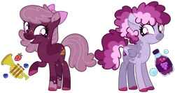 Size: 3305x1773 | Tagged: safe, artist:strawberry-spritz, derpibooru import, oc, unofficial characters only, earth pony, pegasus, pony, female, filly, foal, half-siblings, image, magical lesbian spawn, offspring, parent:berry punch, parent:derpy hooves, parent:octavia melody, parents:berrytavia, parents:derpypunch, png, simple background, transparent background