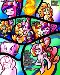 Size: 2400x3000 | Tagged: safe, artist:keytee-chan, derpibooru import, pear butter, princess cadance, oc, oc:lovely pear, alicorn, earth pony, pony, comic:great big fusion 4: mother of all, ^^, age regression, amazed, brought to life, comic, drink, drinking, duo, eyes closed, female, fusion, fusion:pear butter, fusion:princess cadance, glow, glowing horn, grin, horn, hug, image, implied apple bloom, implied applejack, implied big macintosh, implied empress eternal party, implied hopeful bourbon, looking at each other, looking at someone, mare, open mouth, open smile, png, potion, smiling, smiling at each other, summoning, surprised, transformation, young cadance, younger